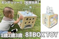 1歳2歳3歳ボックスおもちゃ【知育玩具】木製モンテッソーリ玩具【8種類遊べるプレイトイボックス】