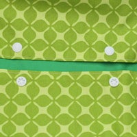 【M】北欧風 変わり花柄 キミドリ/抱っこひも収納カバー「ルカコ」 0217-11