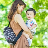  【M】北欧風変わりドット ブラック×ベージュ/抱っこひも収納カバー「ルカコ」 0338-11