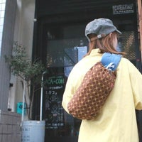 【M】北欧風変わり花柄ブラウン×マスタード/抱っこひも収納カバー「ルカコ」 0320-21