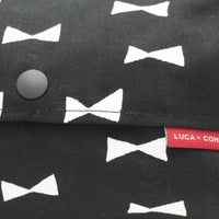 【M】【セット】シンプルリボン ブラック/抱っこひも収納カバー「ルカコ」55-0807-11