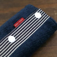 【出産祝・贈答用】おもてなし（お花とかご付き送料込）【M】【セット】【刺繍イニシャル】ダンガリーデニム風ブルー「ルカコ」 28-0601-11