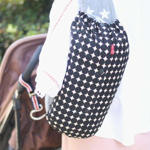 【L】【セット】変わりドットブラック/抱っこひも収納カバー「ルカコ」89-0338-11