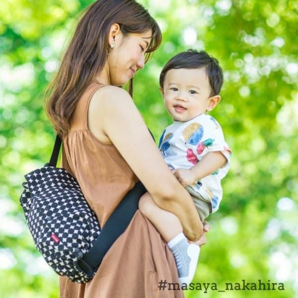 【L】【セット】変わりドットブラック/抱っこひも収納カバー「ルカコ」89-0338-11