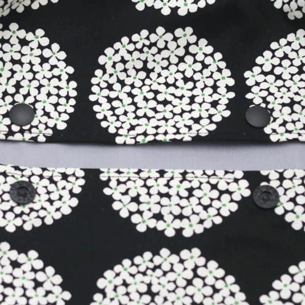  【L】北欧風サークル調フラワーブラック/抱っこひも収納カバー「ルカコ」 88-0935-11