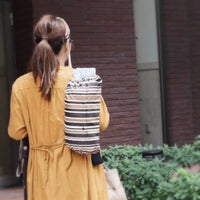 【L】モダンストライプ ブラウン/抱っこひも収納カバー「ルカコ」 88-0469-11