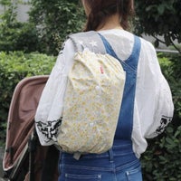 【L】細かい花柄優しいイエロー/抱っこひも収納カバー「ルカコ」 88-0410-11