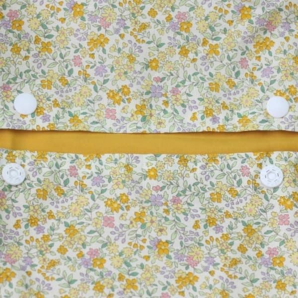 【L】細かい花柄優しいイエロー/抱っこひも収納カバー「ルカコ」 88-0410-11