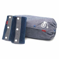 【M】【セット】【刺繍】自転車ホワイト×ダンガリーデニムブルー55-0921-11