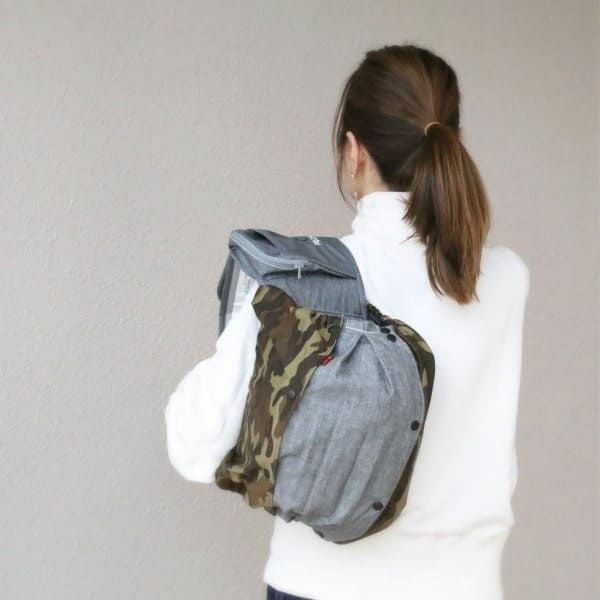 【プラス】ダンガリーグレー/抱っこひも収納カバー「ルカコ」 60-0676-11