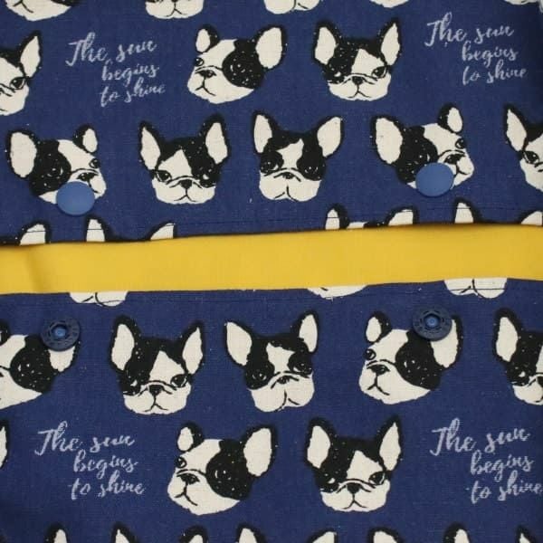 【L】フレンチブルドック ブルー/抱っこひも収納カバー「ルカコ」88-0978-11