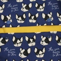 【L】フレンチブルドック ブルー/抱っこひも収納カバー「ルカコ」88-0978-11