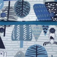 【L】【防水生地】ナイロンオックス北欧の森の動物達 ブルー/抱っこひも収納カバー「ルカコ」 88-0983-11