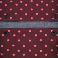 【L】【リバーシブル】ダンガリーブルー×ラズベリードット/抱っこひも収納カバー「ルカコ」 88-1002-11