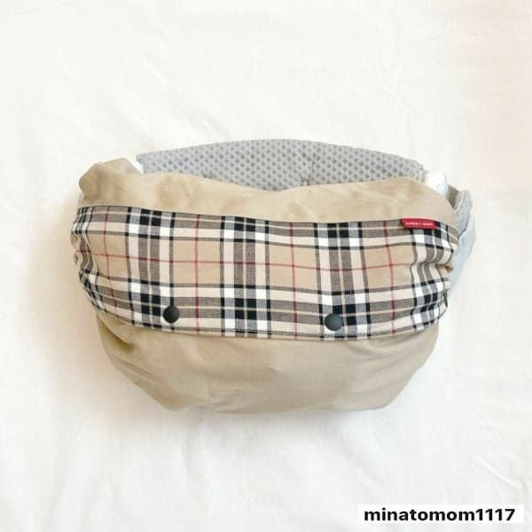 【L】【レイヤー】ベージュ×ブリティッシュ風チェック/抱っこひも収納カバー「ルカコ」88-1006-11