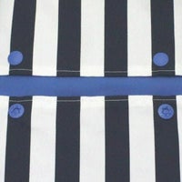 【L】【刺繍イニシャル】英1文字ブルー×マリンストライプ/抱っこひも収納カバー「ルカコ」 88-1016-11