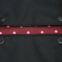 【L】【撥水加工】【リバーシブル】ブラック×ラズベリードット/抱っこひも収納カバー「ルカコ」 88-1028-11