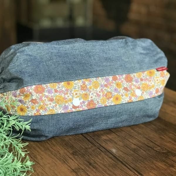 【M】【レイヤー】ダンガリーブルー×ダリアイエロ/抱っこひも収納カバー「ルカコ」0955-11