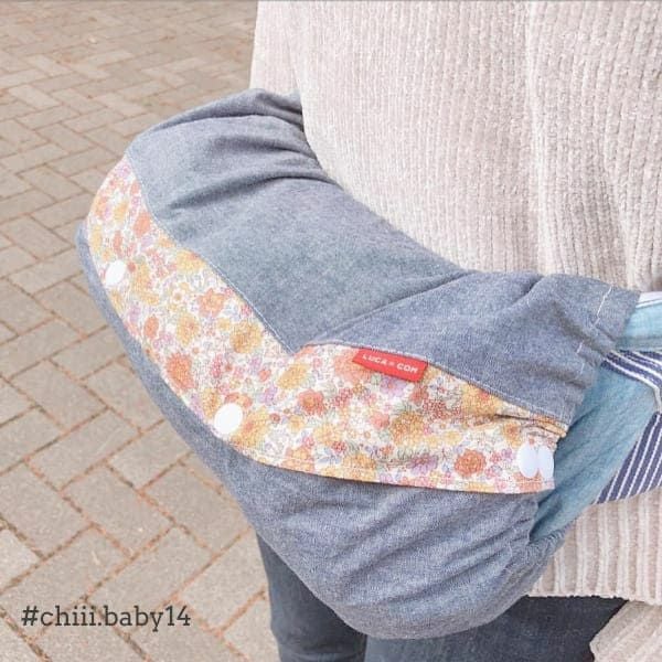 【M】【レイヤー】ダンガリーブルー×ダリアイエロ/抱っこひも収納カバー「ルカコ」0955-11