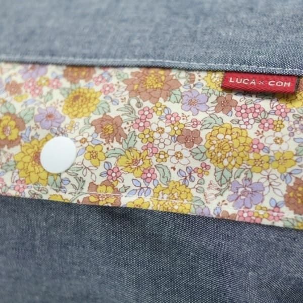 【M】【レイヤー】ダンガリーブルー×ダリアイエロ/抱っこひも収納カバー「ルカコ」0955-11