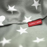 【ヒップシート対応セット】大きめ星柄　カーキグレー×白 「ルカコ」 90-0659-11