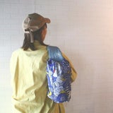 【L】アートフラワー イエロー×ブルー/抱っこひも収納カバー「ルカコ」88-1050-11