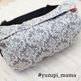 【出産祝・贈答用】おもてなし（お花とかご付き送料込）【M】ロココ調グレー「ルカコ」73-0709-11