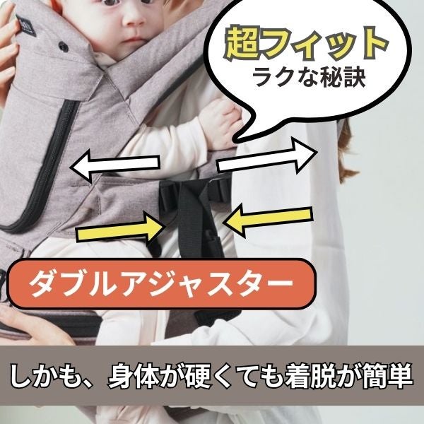 ミアミリー(MiaMily)コアキャリア(CORE CARRIER) 【チャコールブラック】新生児から20kgまで超フィットで肩腰超ラク！フィットするヒップシートキャリア/MiaMilly JAPAN正規品 1000-01-07
