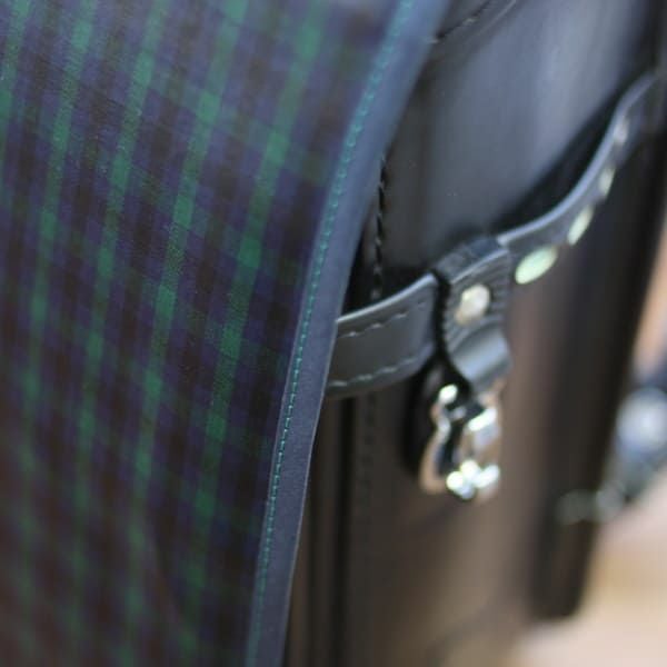 【ランドセルカバー】男の子用 雨の日安心・付け方簡単【ラージサイズ】【英国調チェック/ネイビーライン】1000-15-07