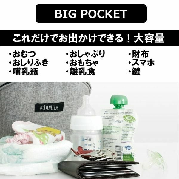 【MiaMily】HIPSTER PLUS インサート付き 収納バッグ付き ミアミリー(MiaMily)インファント・インサート2(新生児1ヵ月頃～首