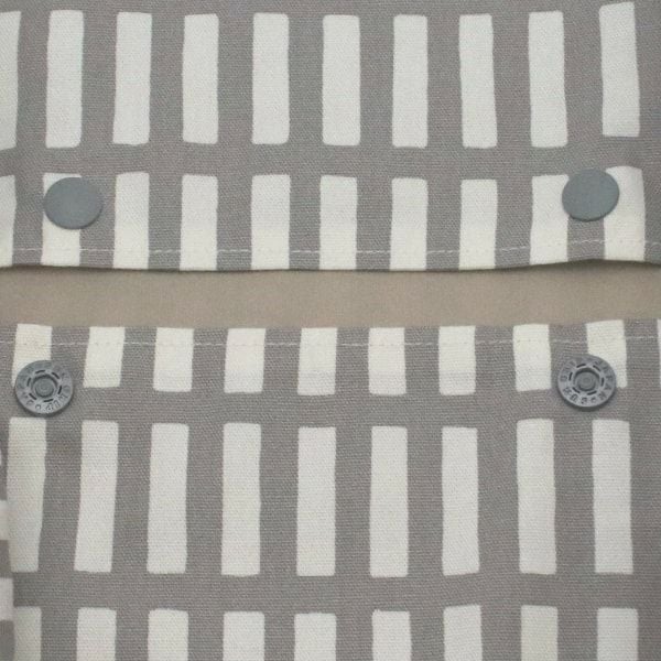 【M】北欧風スクエア柄グレー/抱っこひも収納カバー「ルカコ」1047-11