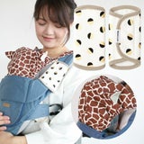 【ベビーアンドミー】ベルク専用 【セット】スリーピングフード【きりん】・抱っこ紐ベルトよだれカバー【ドット】1000-07-34