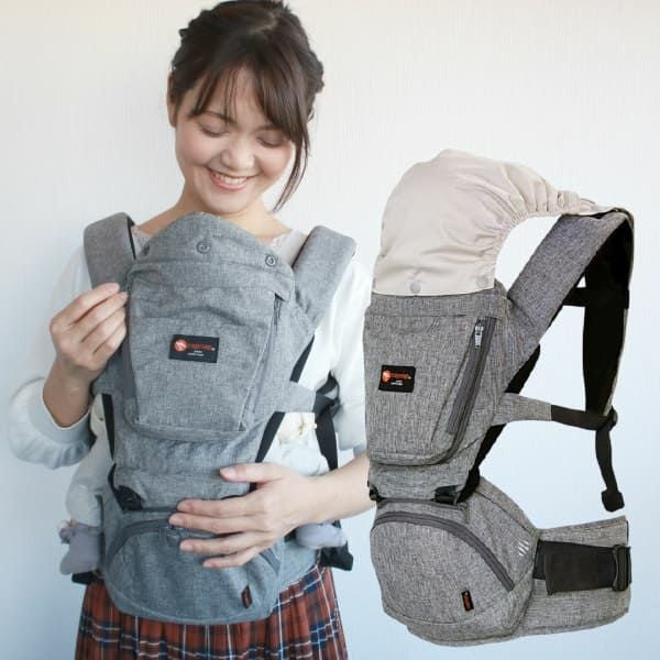 【極上品】napnap Tran トラン ダブルショルダーヒップシート グレー napnap】ナップナップのヒップシート【Tran】トラン ダブルショルダー