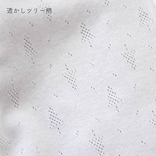 【セーラー襟のロンパース】【長袖】ベビー服・新生児服肌着 日本製ブランド おしゃれな透かしツリー柄ホワイト(白)綿100% 新生児・60-70・80サイズ通販1000-42-17
