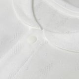 【セーラー襟のロンパース】【長袖】ベビー服・新生児服肌着 日本製ブランド おしゃれな透かしツリー柄ホワイト(白)綿100% 新生児・60-70・80サイズ通販1000-42-17
