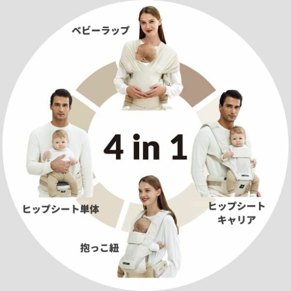 【フルセット早い者勝ち！】ポグネーオールインワン抱っこ暇 POGNAE(ポグネー)ONEPICK all(ワンピックオール)グレイッシュ