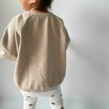 秋冬春の80・90サイズのおしゃれな裏毛ゆったりトレーナー綿100%日本製ドルマンスリーブシルエット1000-42-22