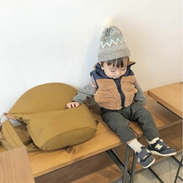 ノルン(N/ORN)抱っこ紐バッグ(日本製)【キャメル】ヒップシートになるマザーズバッグ(防水・抗菌防臭)腰すわり後（生後約7か月頃）～20㎏（5歳頃）まで長く使える熟練のバッグ職人が創ったおしゃれなショルダーバッグ1000-52-03