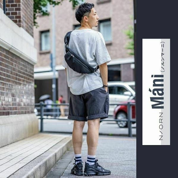 だいふく　N/ORN Máni ナイトブラック ショルダーバッグ ノルンマーニ（N/ORN Mani）ショルダーバッグ×ヒップシート 生後7ヵ月