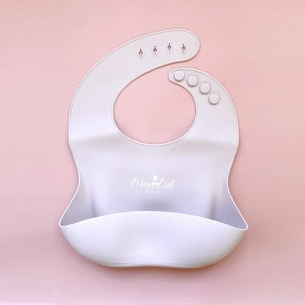 洗える離乳食エプロン MonCiel シリコンビブ 6か月頃から3歳くらいまで使える食事用エプロン・スタイ 丸めて持ち運びコンパクト 1000-46-16