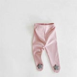 ベビーレギンスタイツ(足つきパンツ)リブレギンス60(66)70(73)80・90サイズ 男の子女の子用。おしゃれな立体的な星柄春夏秋冬オールシーズン用寒さ防寒対策にも 1000-41-18