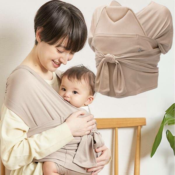 ベビー服、抱っこ紐 ネンネラテ（nennelatte）ベビーキャリア 抱っこ紐(ベビーラップ)サックス