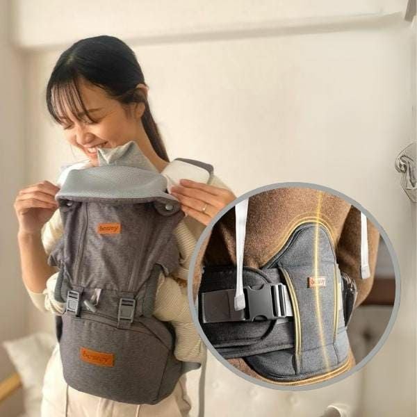 besrey(ベスレイ)ヒップシート抱っこ紐グレー 腰痛持ち、腰痛対策に超