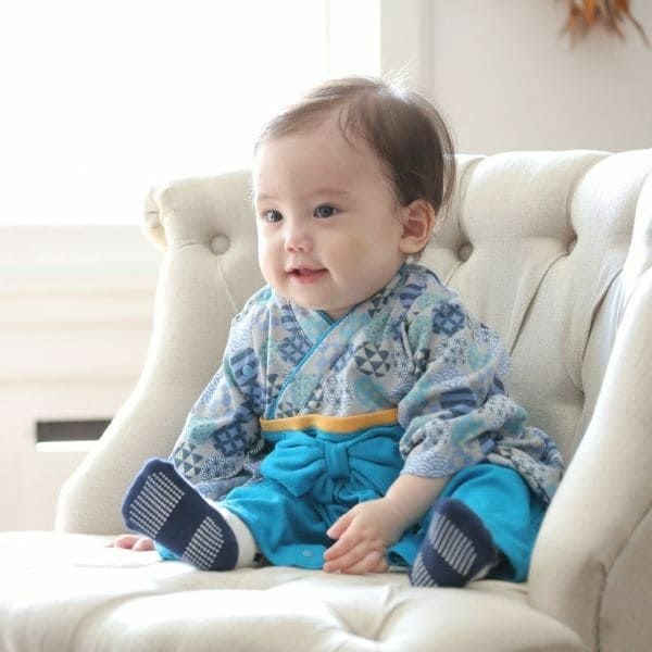 袴ロンパース60 70 80 90サイズ【お食い初めやお宮参り】男の子