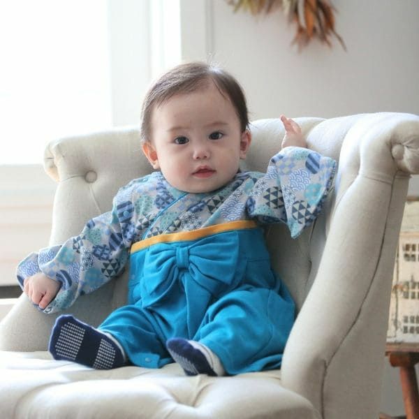 袴ロンパース60 70 80 90サイズ【お食い初めやお宮参り】男の子