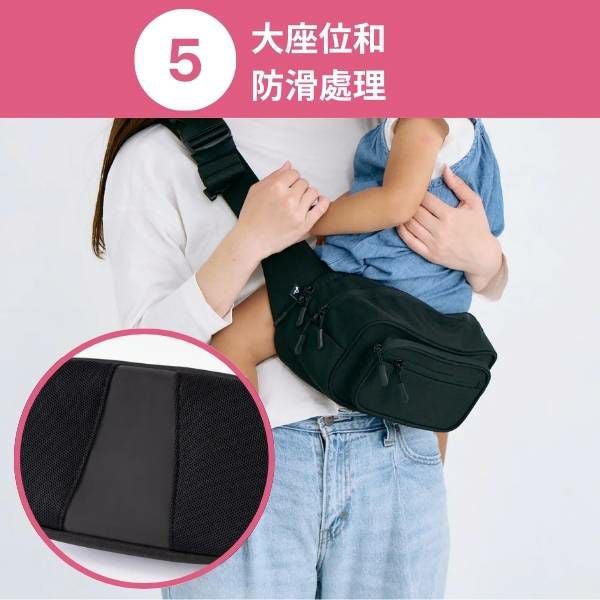 【2件套】POMULU抱抱包 2WAY育兒抱坐單肩包(從日本到台灣)日本的人氣品牌　6個月至1歲,2歲,3歲,4歲,20公斤【附有初始鑰匙飾物】1000-57-05