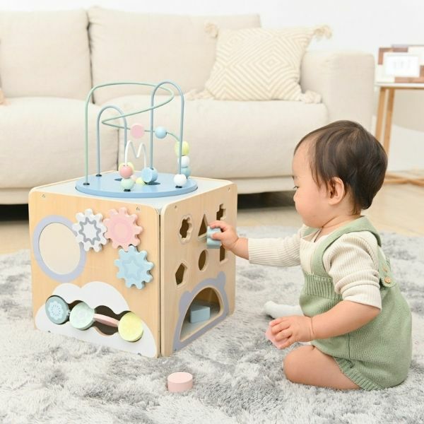 1歳2歳3歳ボックスおもちゃ【知育玩具】木製モンテッソーリ玩具【8種類