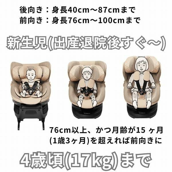 チャイルドシート エールベベ クルットR 出産退院 新生児0歳～4歳