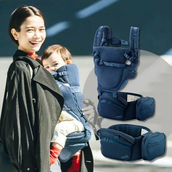 BABY＆ME ベーレン(Beren)ヒップシート ネイビー メッシュ ベビーアンドミー ベーレン 新生児からの抱っこ紐とヒップシート