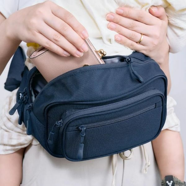 抱っこ紐　バック　　POMULU POMULU(ポムル)ヒップシートショルダーバッグ 6ヵ月～1歳2歳3歳4歳